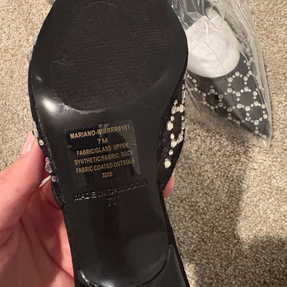 NWT Steve Madden White Mariano Crystal Mules Size 7 - Picture 7 of 8